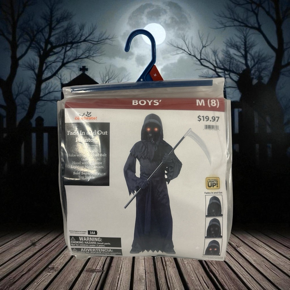 Phantom Fade In And Out, M(8-10) Boys Costume Cosplay Halloween